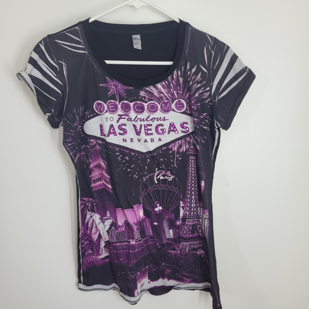 Welcome to Las Vegas Short Sleeve Top‐READ!